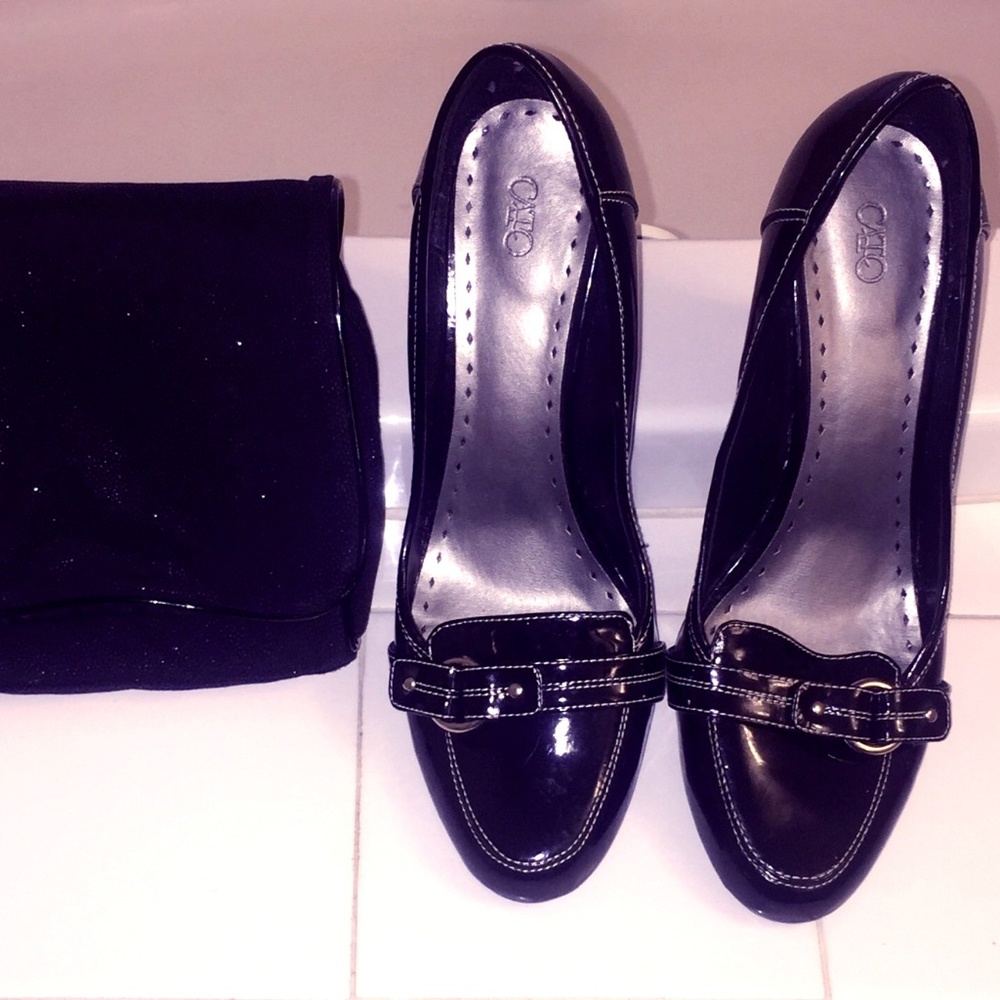 Cato Slip-On Heels - Black - NWOT